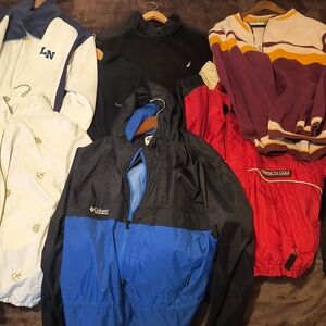 Bundle 8 jackets and Columbia Black and Blue Windbreaker